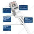 Miniatyrbild 4 av 4: TD ethernetkabel cat6 ethernetkabel med 15 clips ethernetkablar 30m silvergrå internetkabel RJ-45-kontakt ethernetkabel
