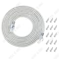 Miniatyrbild 1 av 4: TD ethernetkabel cat6 ethernetkabel med 15 clips ethernetkablar 30m silvergrå internetkabel RJ-45-kontakt ethernetkabel