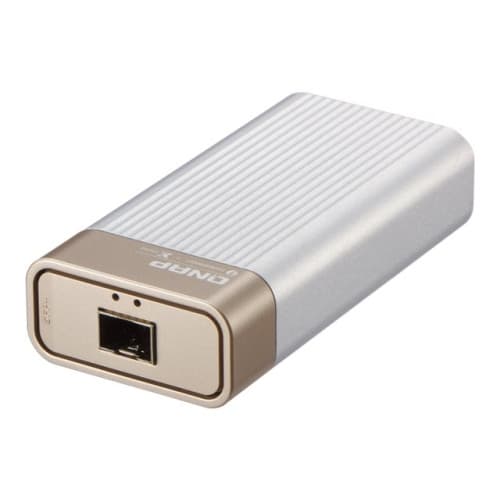 QNAP QNA-T310G1S - nätverksadapter - Thunderbolt 3 - 10 Gigabit SFP+ x 1 Guld, Grå