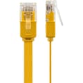 Miniatyrbild 2 av 4: RJ-45 (M) anslutningskabel till RJ-45 (M) 1 m UTP CAT 6 formgjuten, platt gul - goobay