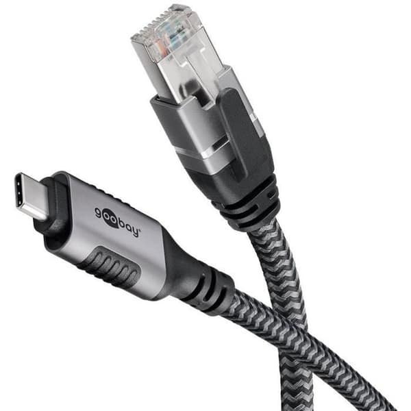 Nätverkskabel - GOOBAY - USB-C till RJ45 - 3 m - CAT 6 FTP