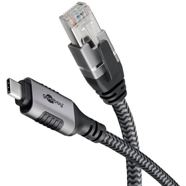 Nätverkskabel - GOOBAY - USB-C till RJ45 - 3 m - CAT 6 FTP