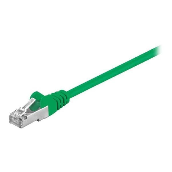 Cordon nätverk FTP skärmad grön 10m - Wentronic 50185 - Tvinnad par skärmad (F/UTP)