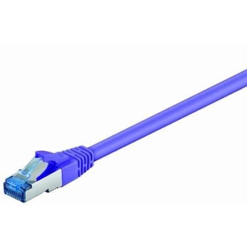 Kopplingskabel WENTRONIC 93687 - Cat6a-100 - 1,0 m - Lila - SFTP, PiMF - Halogenfri - Kabelklämma