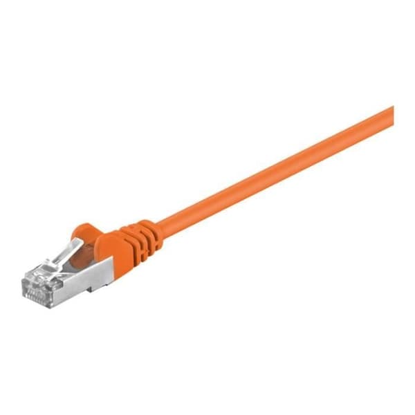 goobay - Nätverkskabel - RJ-45 (H) till RJ-45 (H) - 3 m - skärmad tvinnad par (F-UTP) - CAT 5e - formad - orange