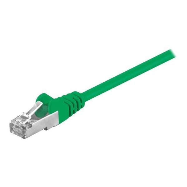 goobay nätverkskabel RJ-45 (M) till RJ-45 (M) 3 m SF-UTP CAT 5e formgjuten grön