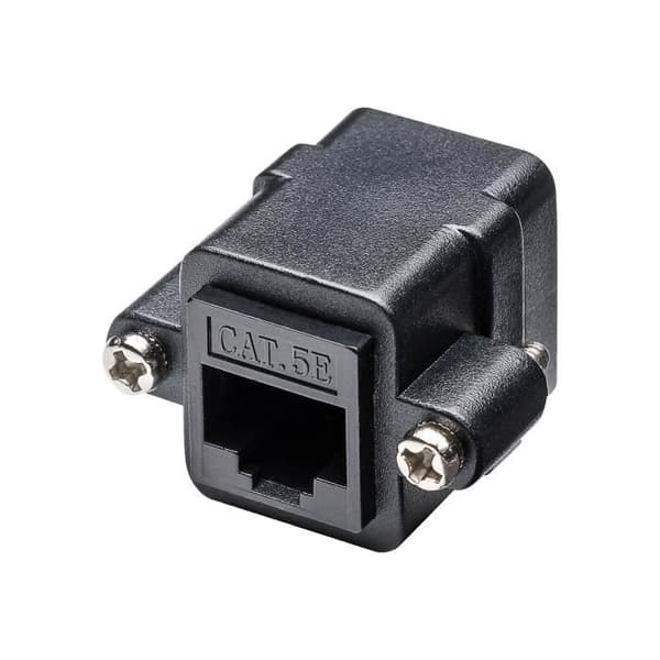RJ-45 (F) nätverkskoppling för RJ-45 (F) UTP CAT 5e svart - goobay