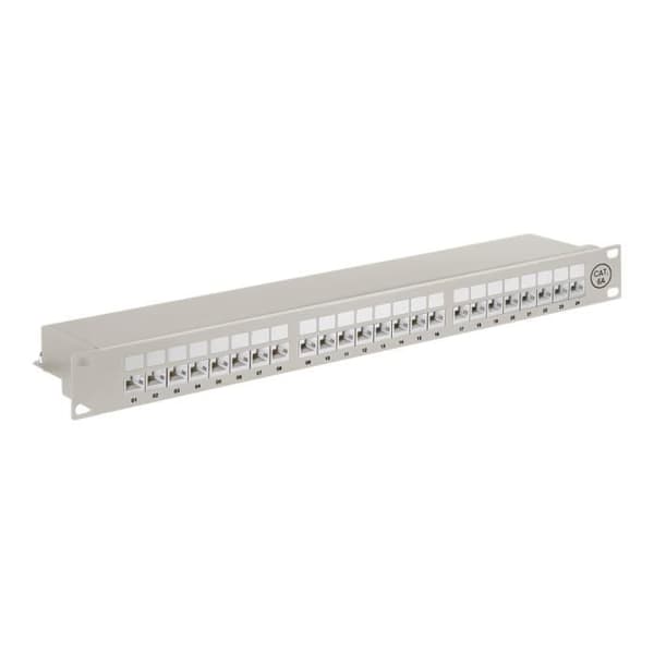goobay - Anslutningspanel - RJ-45 X 24 - grå - 1U - 19"