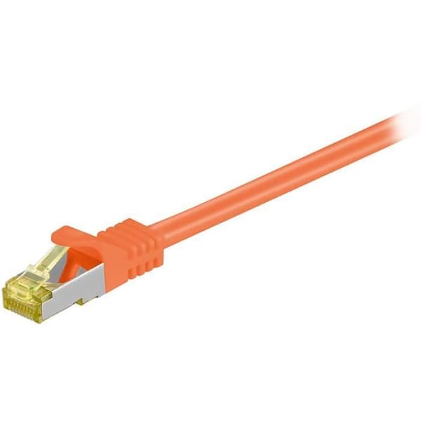 Kabel RJ45 kategori 7 S/FTP 30 m (Orange) - Ethernetkabel kategori 7 med dubbelskärmning