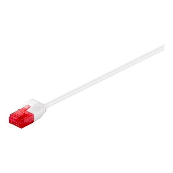 goobay - Anslutningskabel - RJ-45 (H) till RJ-45 (H) - 5 m - UTP - CAT 6 - utan krok - vit