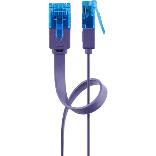 Kabelanslutning CAT 6a - GOOBAY - 50 cm - Formad, platt, kabelklämma - Lila
