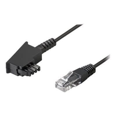 TAE ANSCHLUSSKABEL 6 M, TAE-F STECKER AN RJ45, SCH