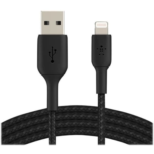 BELKIN - kabel - Flätad kabel Lght USBA 2M svart