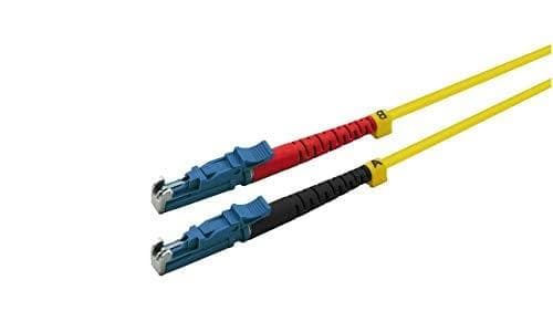 Helos LWL Patch Kabel E2000® / E2000® (LSH) Duplex 9/125μm OS2 Gul 1,0m
