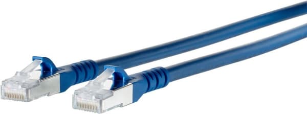 Metz, Patch kabel, S/FTP Cat6A, flex, LSOH, blå, 20m