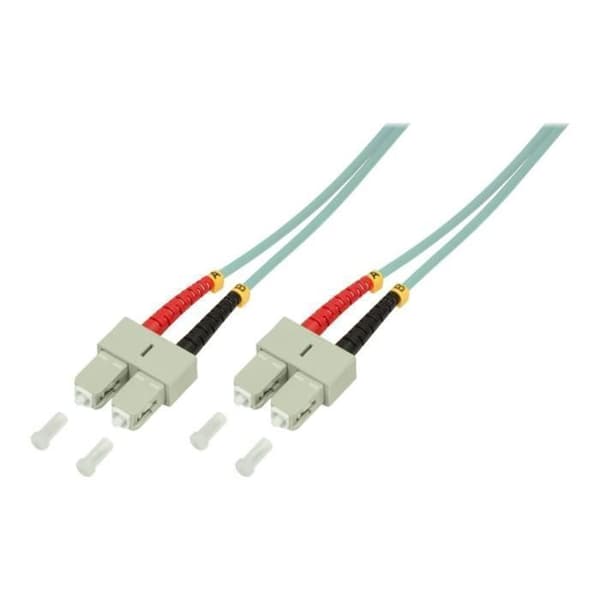 LogiLink SC Multi-Mode (M) till SC Multi-Mode (M) Patch-sladd 3 m fiberoptik 50 - 125 mikron OM3 Halogenfri...