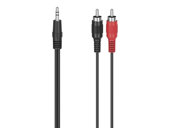 Hama 00305031, 3.5mm, Hankjønn, RCA, Hankjønn, 1,5 m, Sort