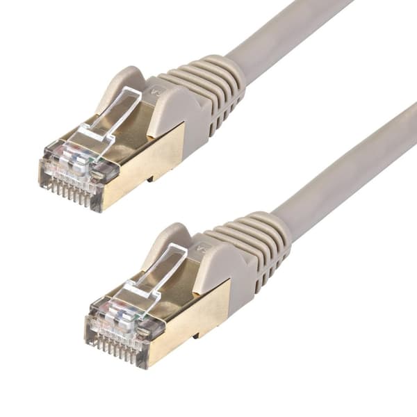 StarTech.com 6ASPAT7MGR Patch-ledning CAT6a (7m grå RJ45 Snagless Connector CAT6a STP-kabel Kobbertråd netværkskabel) - Patch-ledninger - RJ-45(M) til