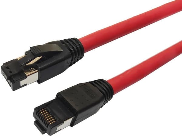 Mikroliitäntä MC-SFTP803R. Kaapelin pituus: 3 m, kaapelin standardi: Cat8.1, kaapelin suojaus: S/FTP (S-STP), liitäntä 1: RJ-45, liitäntä 2: RJ-45, pi