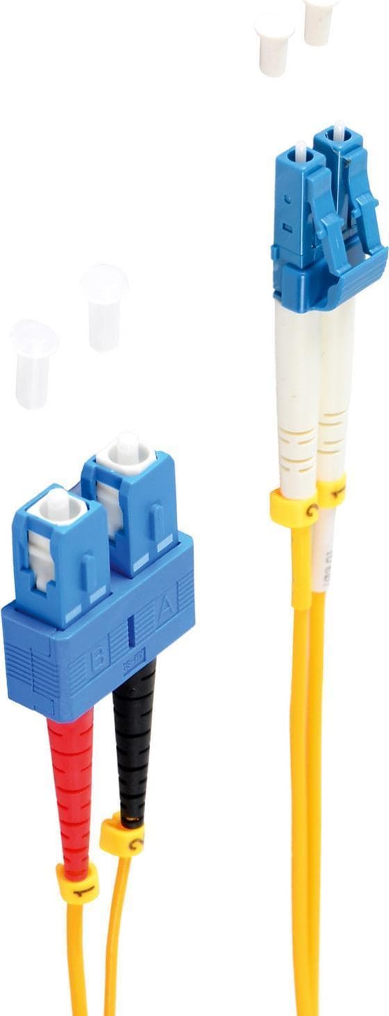 shiverpeaks BS77812 Fiberoptisk kabel 10 m LC SC OS1/OS2 Gul (BS77812)