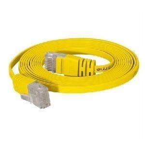 Tecline - Patch sladd - RJ-45 (M) till RJ-45 (M) - 15m - UTP - CAT 6 - formgjuten platt - Gul