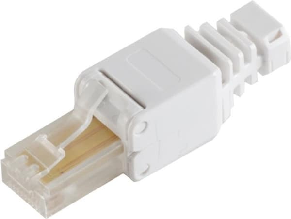 S/CONN maksimale tilslutningsmuligheder netværksstik, kat. 5e RJ45-stik uden værktøj med knækbeskyttelse uafskærmet (75010)
