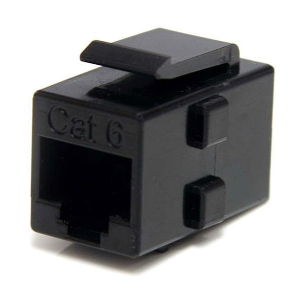 StarTech.com Cat 6 RJ45 Keystone Jack - Cat6 netværkskoblinger - Hun/hun - Netværkskoblinger - RJ-45 (F) - RJ-45 (F) - CAT 6 - Sort (C6KEYCOUPLER)