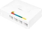 DIGITUS FTTX kabinet - fiberoptisk distributionsboks - overflademontering, DIN-skinne monteres - grå