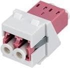 Rutenbeck KMK-LC-D OM4 - Snap-in-modul (Keystone) - LC/PC (Duplex) Multi-Mode - Pure White, RAL 9010, Heather Violet (228080100)