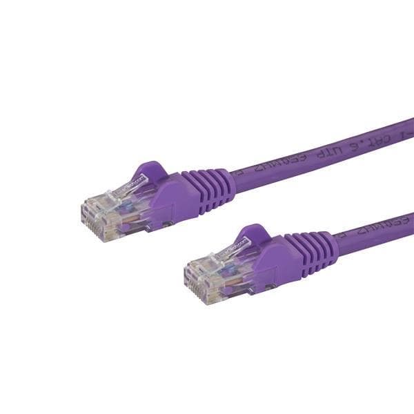 StarTech.com Cat6 nätverkskabel med hakfria RJ45-kontakter UTP patchkabel lila 1m