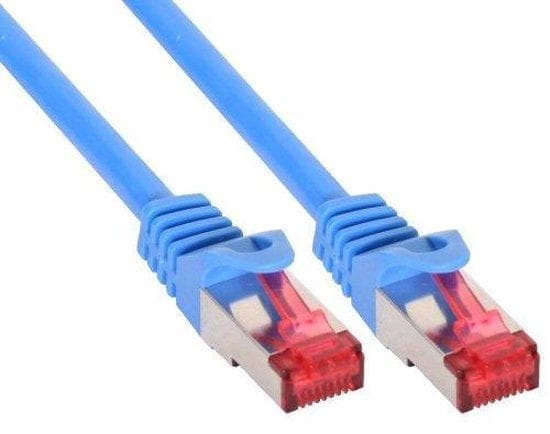 InLine - Patch-kabel - RJ-45 (M) - RJ-45 (M) - 3,0 m - SFTP, PiMF - CAT 6 - presset, glat, halogenfri - blå (76903B)