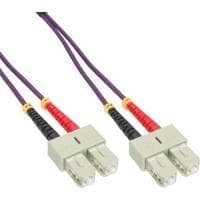 InLine - Patch ledning - SC (M) - SC (M) - 1,0m - fiberoptisk - 50/125 mikron - OM4 - halogenfri - violet (83501P)