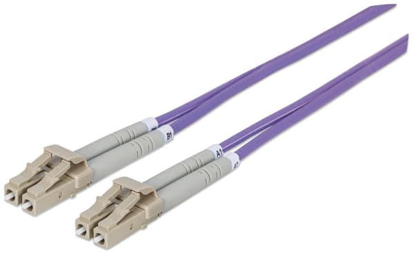 Intellinet fiberoptisk kabel LC/LC OM4 3m violet 50/125um duplex multimode