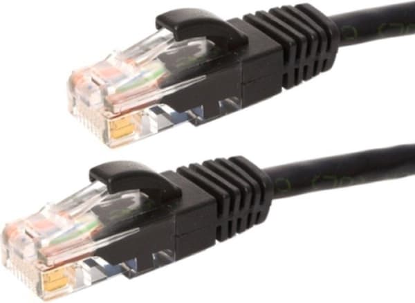 UTP CAT5e patchkabel 3 meter svart - 100% koppar