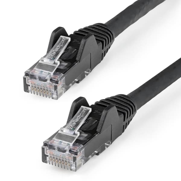 StarTech.com 3m netværkskabel CAT6 - LSZH (Low Smoke Zero Halogen) - 10 Gigabit 650MHz 100W PoE RJ45 10GbE UTP Lan-kabel - Sort, CAT 6, ETL-certificer