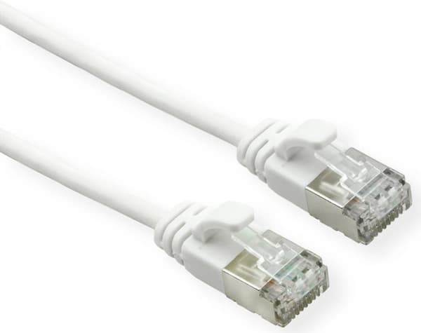 ROLINE U/FTP DataCenter Patch -kaapeli Cat.6A (luokka EA), LSOH, ohut, valkoinen, 0,3 m (21.15.1699)