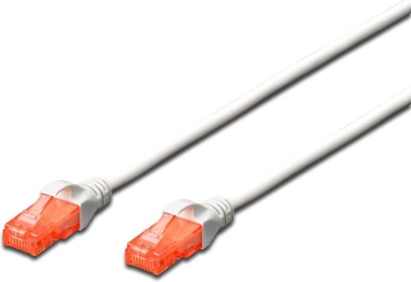 Digitus DK-1617-0025/WH RJ45 Netværkskabel, patchkabel CAT 6 U/UTP 25,00 cm Hvid Halogenfri, Twisted pairs 1 stk.