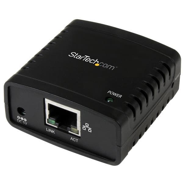 StarTech.com 10/100 Mbps Ethernet till USB 2.0 nätverk LPR-skrivarserver - USB-skrivarserver / Autoavkännande skrivarserver - Skrivarserver - USB 2.0