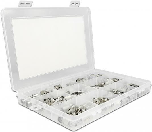 Delock - RF-anslutningssats - koaxial (66811)