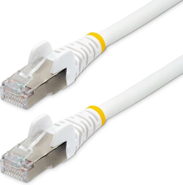 StarTech.com 10m CAT6a Ethernet-kabel - Hvid - Low Smoke Zero Halogen (LSZH) - 10GbE 500MHz 100W PoE++ Snagless RJ-45 m/Strain Reliefs S/FTP Network P