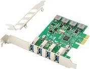DIGITUS DS-30226 - USB-adapter - PCIe lavprofil - USB 3.0 x 4 Grøn