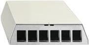 Rutenbeck PP-UM A-6 Ap rw - Patch panel (dummy panel) - Overflademonterbar, velegnet til vægmontering, desktop, DIN-skinne monteres - Pure White, RAL