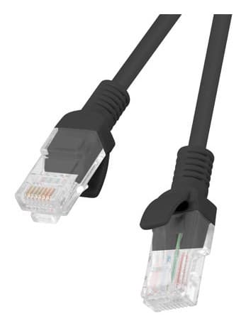 Lanberg PCU5-20CC-0100-BK verkkokaapeli, musta, 1 m, Cat5e U/UTP (UTP)