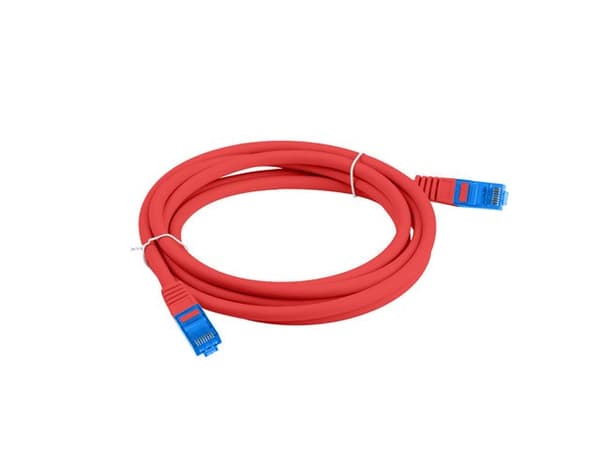 LANBERG PATCHCORD S/FTP CAT.6A 1M PUNAINEN LSZH