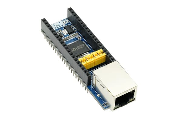 Dubbelkanalig Ethernet till UART-omvandlare för Raspberry Pi Pico