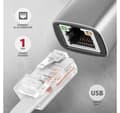 Miniatyrbild 2 av 7: AXAGON, ADE-TXCA Kompakt aluminium USB 3.2 Gen 1 Gigabit Ethernet 10/100/1000Mbit-adapter med automatisk installation, Nintendo Switch-stöd och USB C-