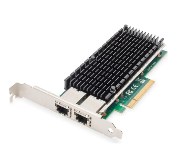 Digitus, 10 Gbps kaksiporttinen Ethernet-palvelinsovitin PCIe X8, Intel X540 BT2, DN-10163