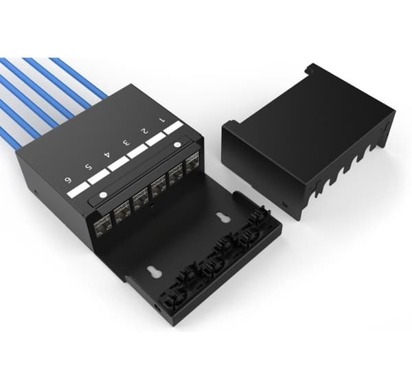 Digitus, konsolideringspunktboks, 6-ports Keystone-moduler med intelligent kabelhåndtering, DN-93708-6