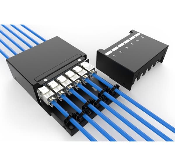 Digitus, konsolideringspunktboks, 6-ports Keystone-moduler med intelligent kabelhåndtering, DN-93708-6