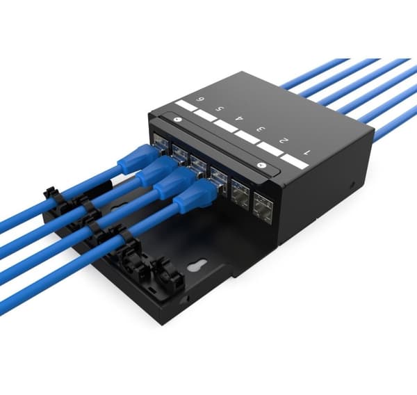 Digitus, konsolideringspunktboks, 6-ports Keystone-moduler med intelligent kabelhåndtering, DN-93708-6